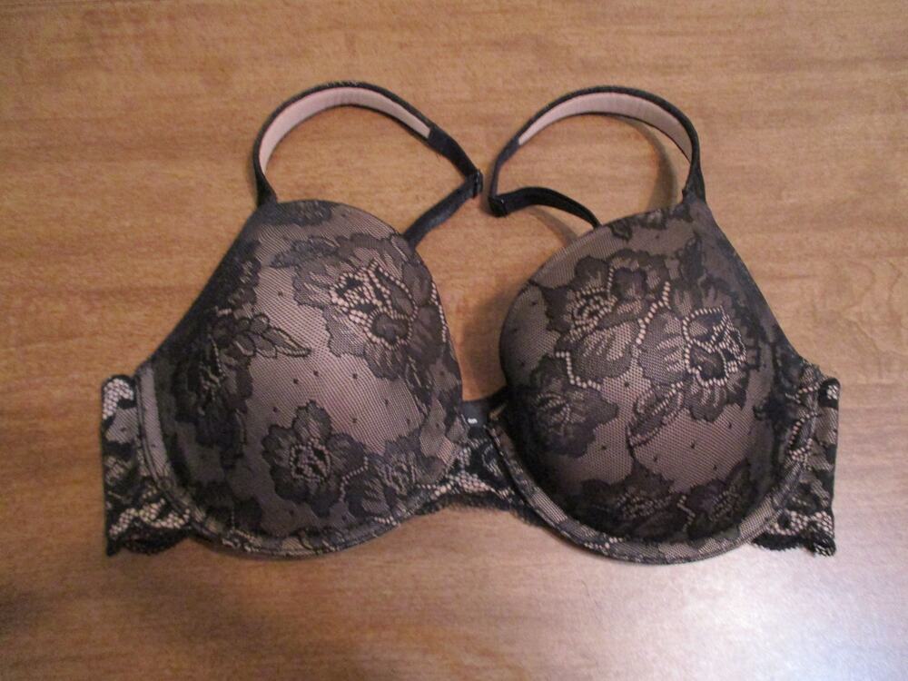 SOMA LACE AND WING BLACK NUDE UNDERWIRE BRA 34C